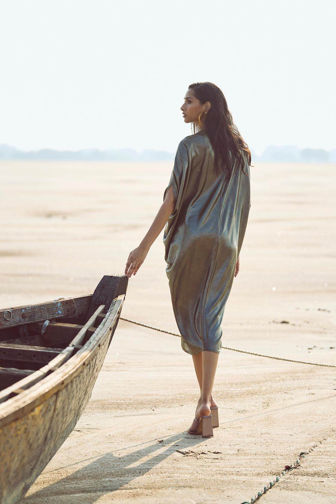DRAPE COWL KAFTAN - dash and dot