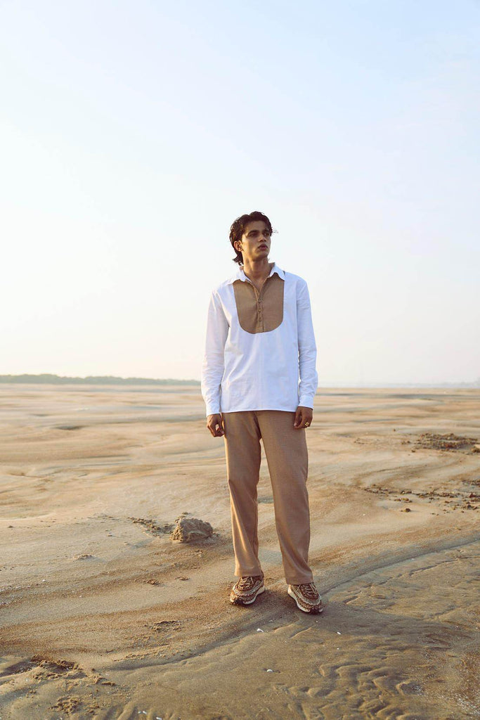 CONTRAST BIB PANT SET - dash and dot dash and dot