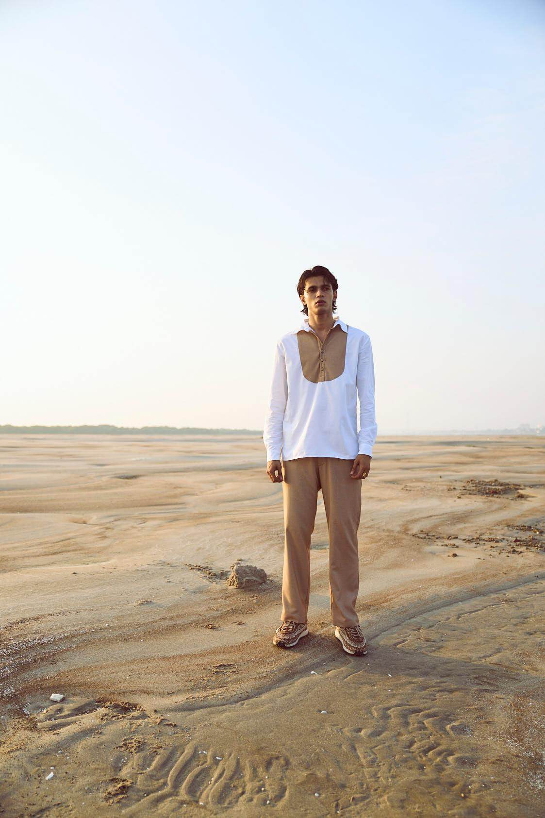 CONTRAST BIB PANT SET - dash and dot