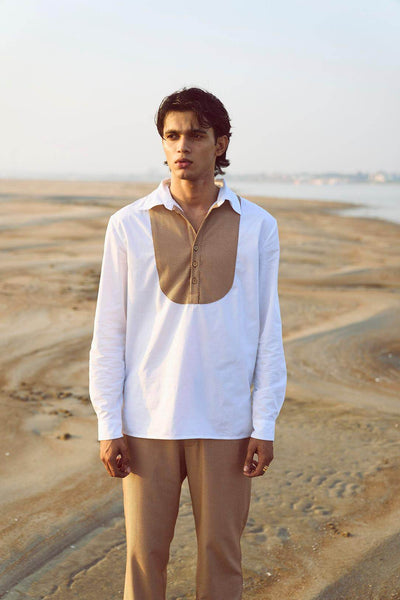 CONTRAST BIB PANT SET - dash and dot