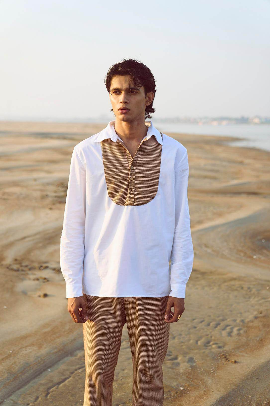 CONTRAST BIB PANT SET - dash and dot