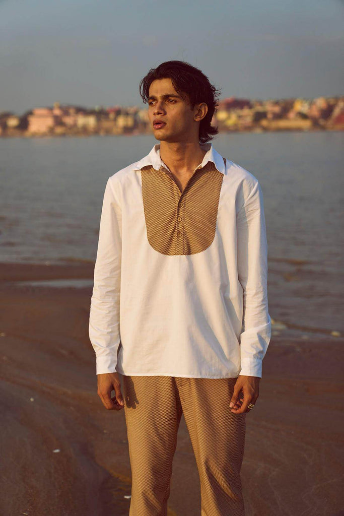 CONTRAST BIB PANT SET - dash and dot dash and dot