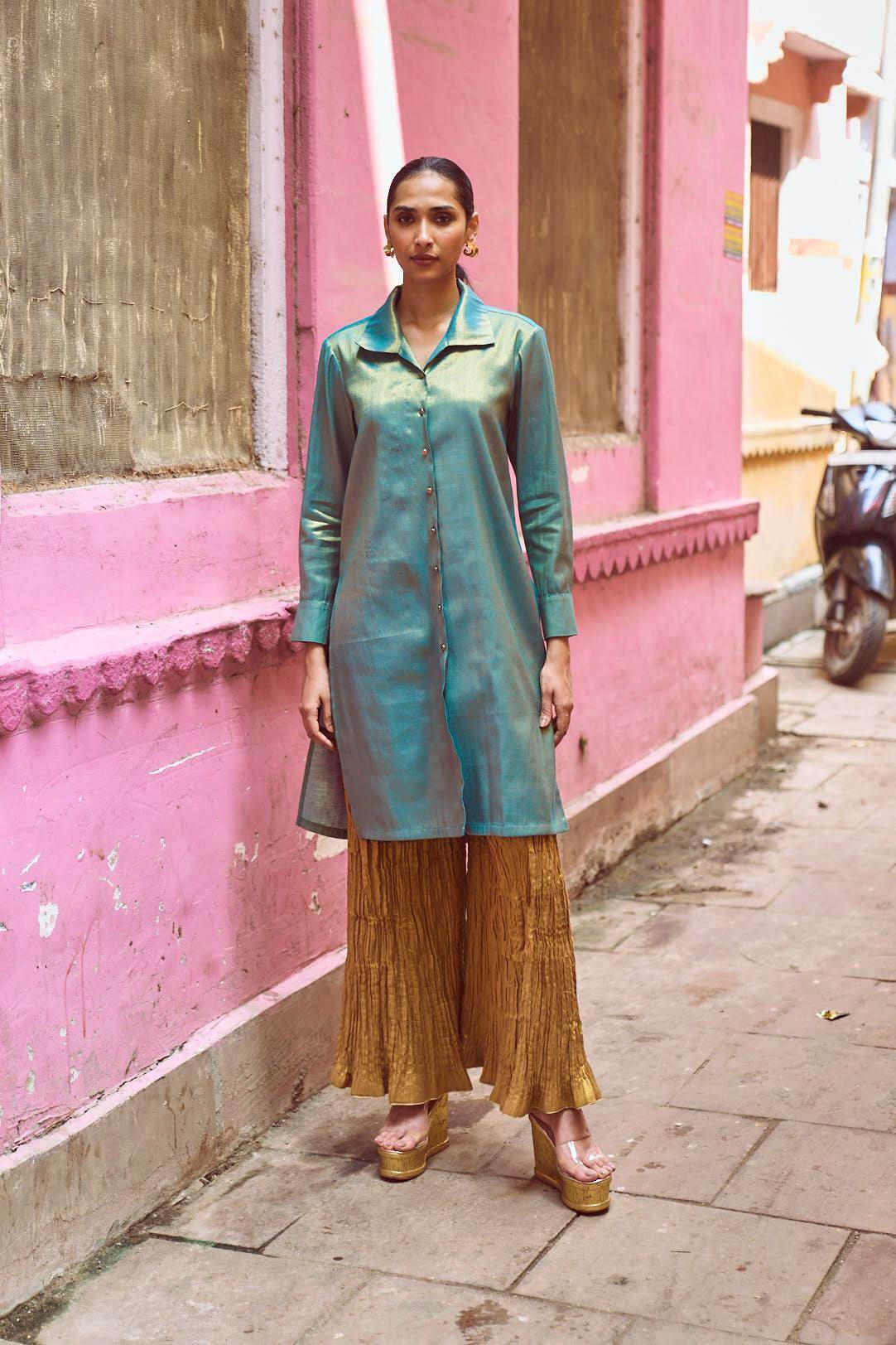 2-TONE LONGLINE TOP - dash and dot