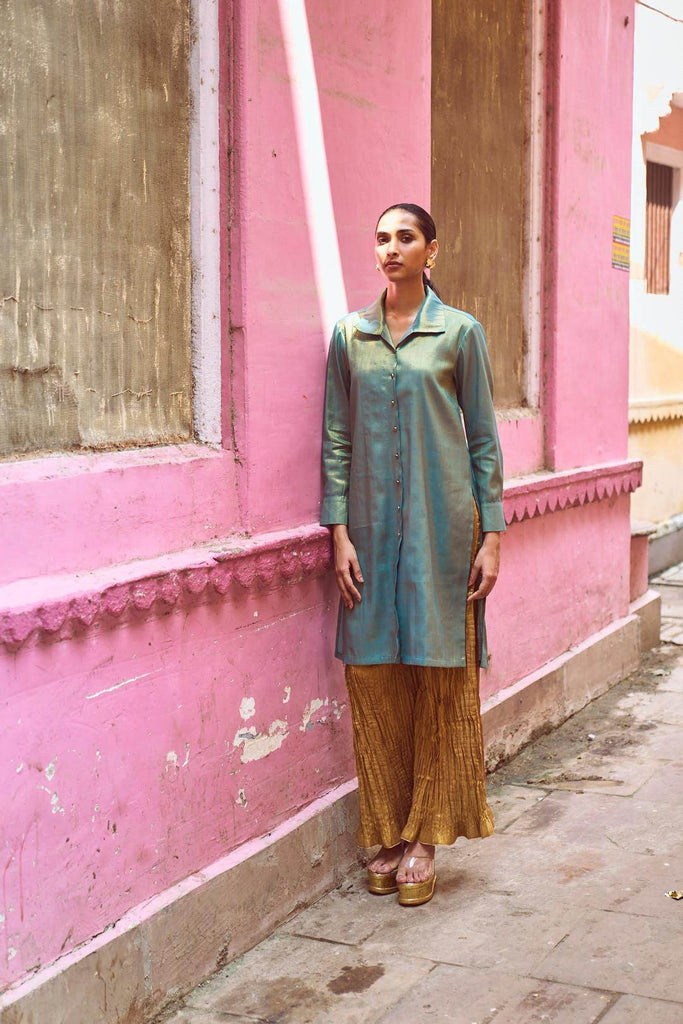 LONGLINE TOP & CRUSHED PANT SET - dash and dot dash and dot