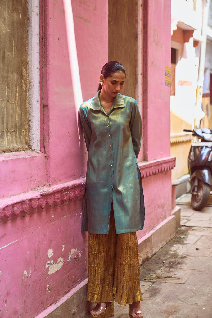 LONGLINE TOP & CRUSHED PANT SET - dash and dot dash and dot