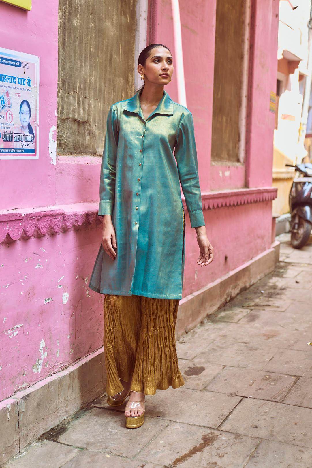 2-TONE LONGLINE TOP - dash and dot