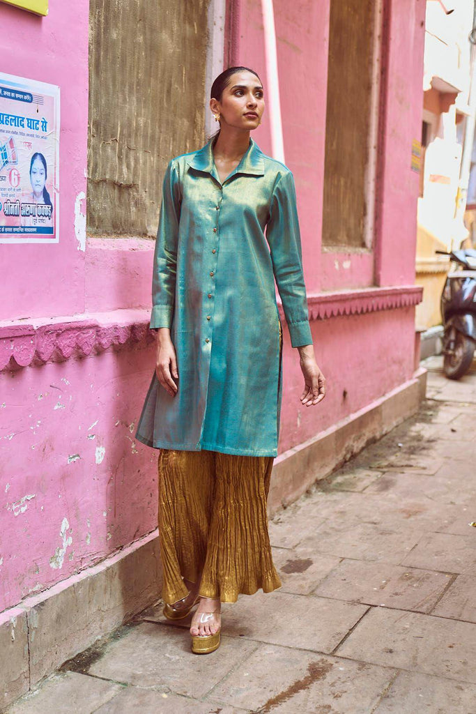 2-TONE LONGLINE TOP - dash and dot dash and dot