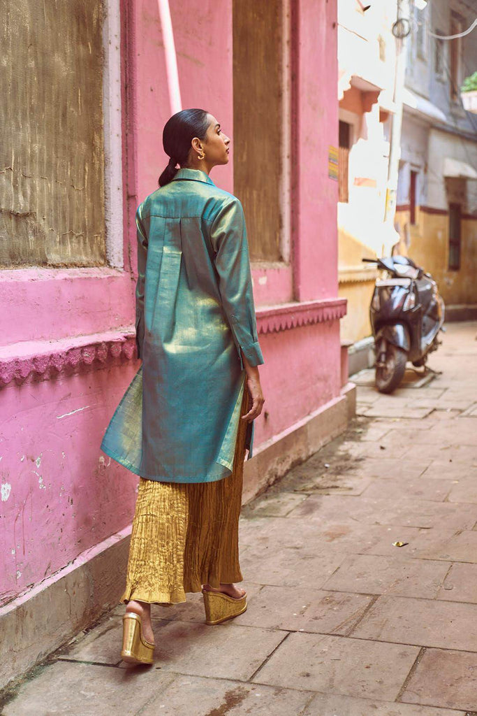 2-TONE LONGLINE TOP - dash and dot dash and dot