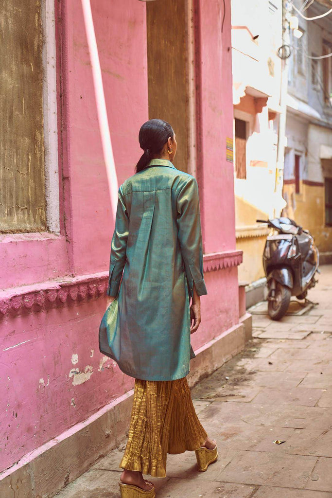 LONGLINE TOP & CRUSHED PANT SET - dash and dot dash and dot