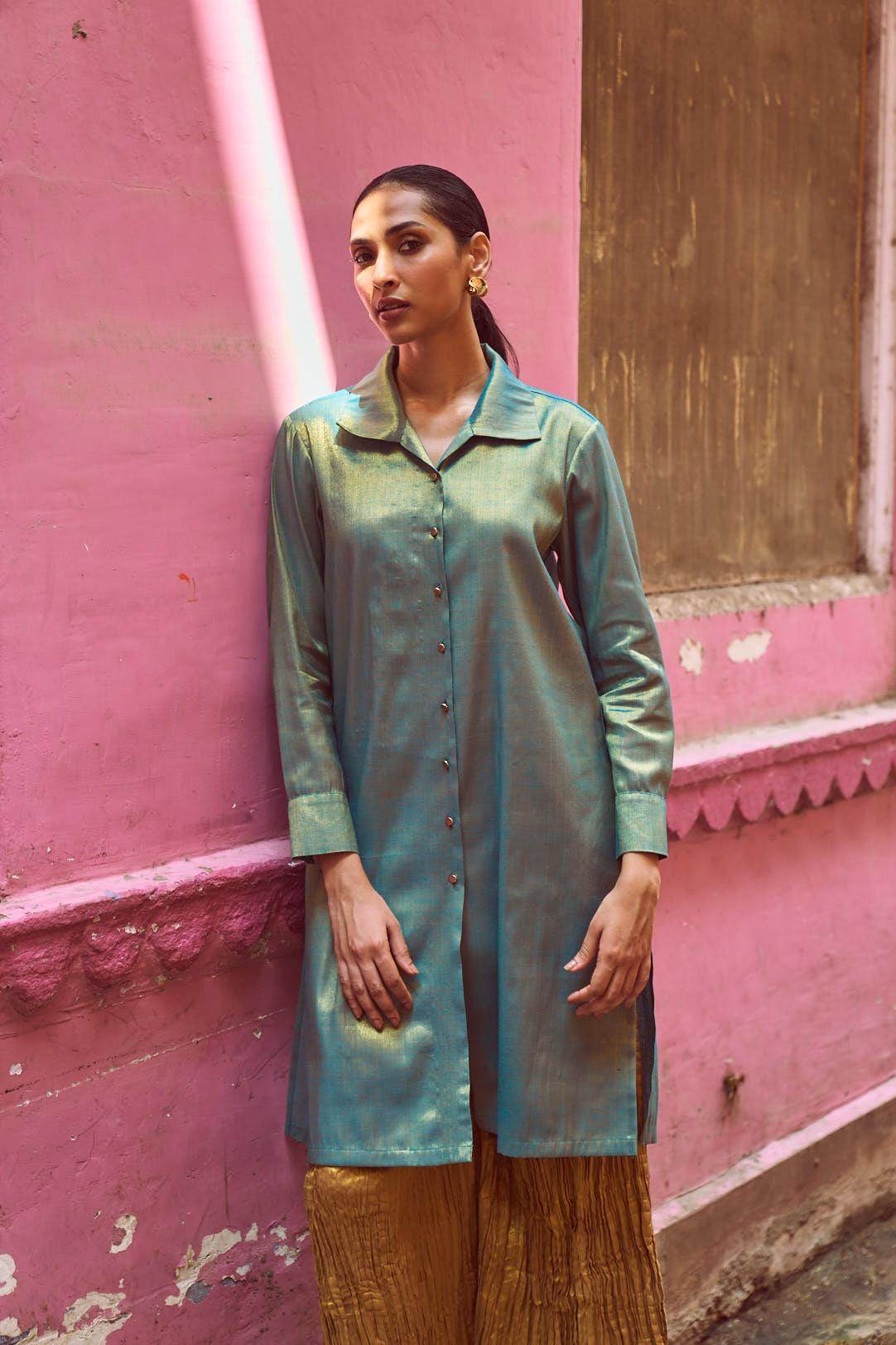 2-TONE LONGLINE TOP - dash and dot