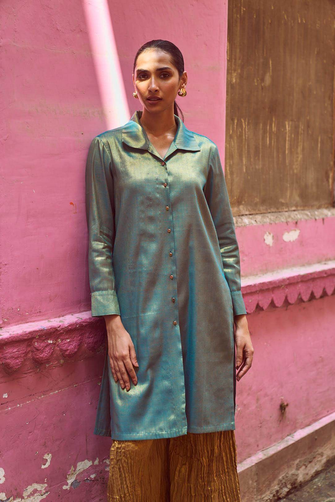 2-TONE LONGLINE TOP - dash and dot