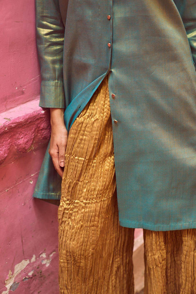 CRUSHED GOLD PANT - dash and dot dash and dot