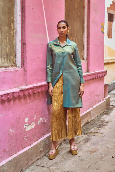 CRUSHED GOLD PANT - dash and dot