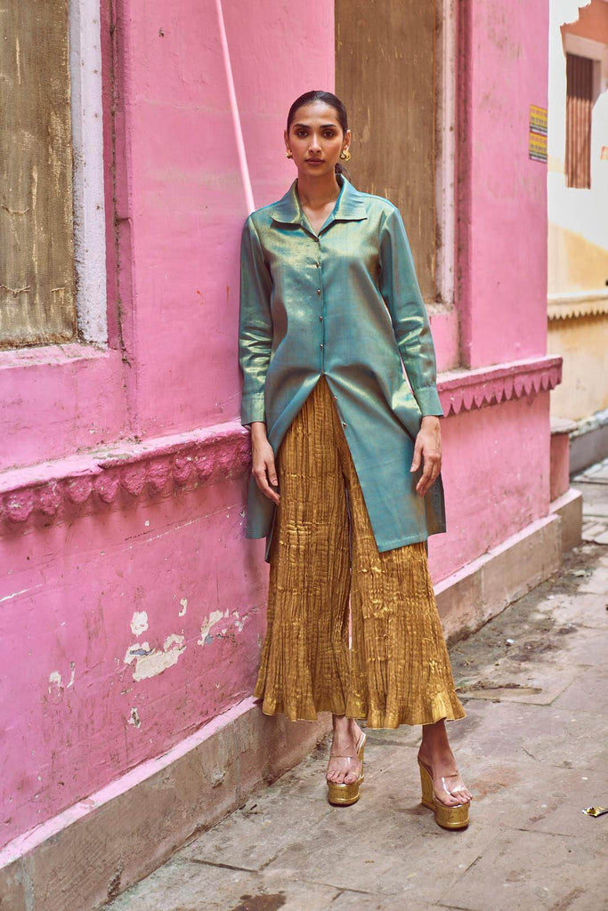 CRUSHED GOLD PANT - dash and dot dash and dot