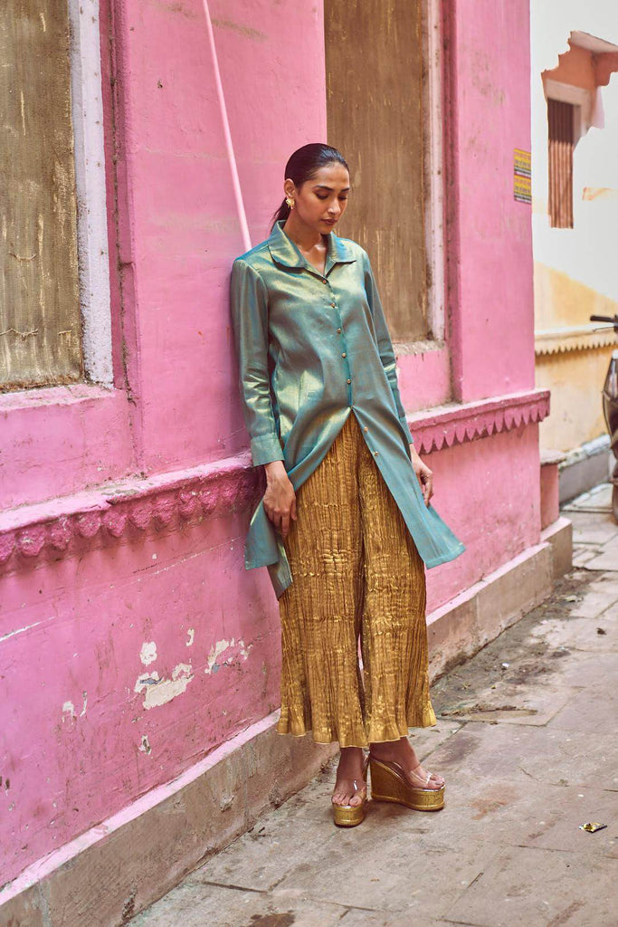 CRUSHED GOLD PANT - dash and dot dash and dot