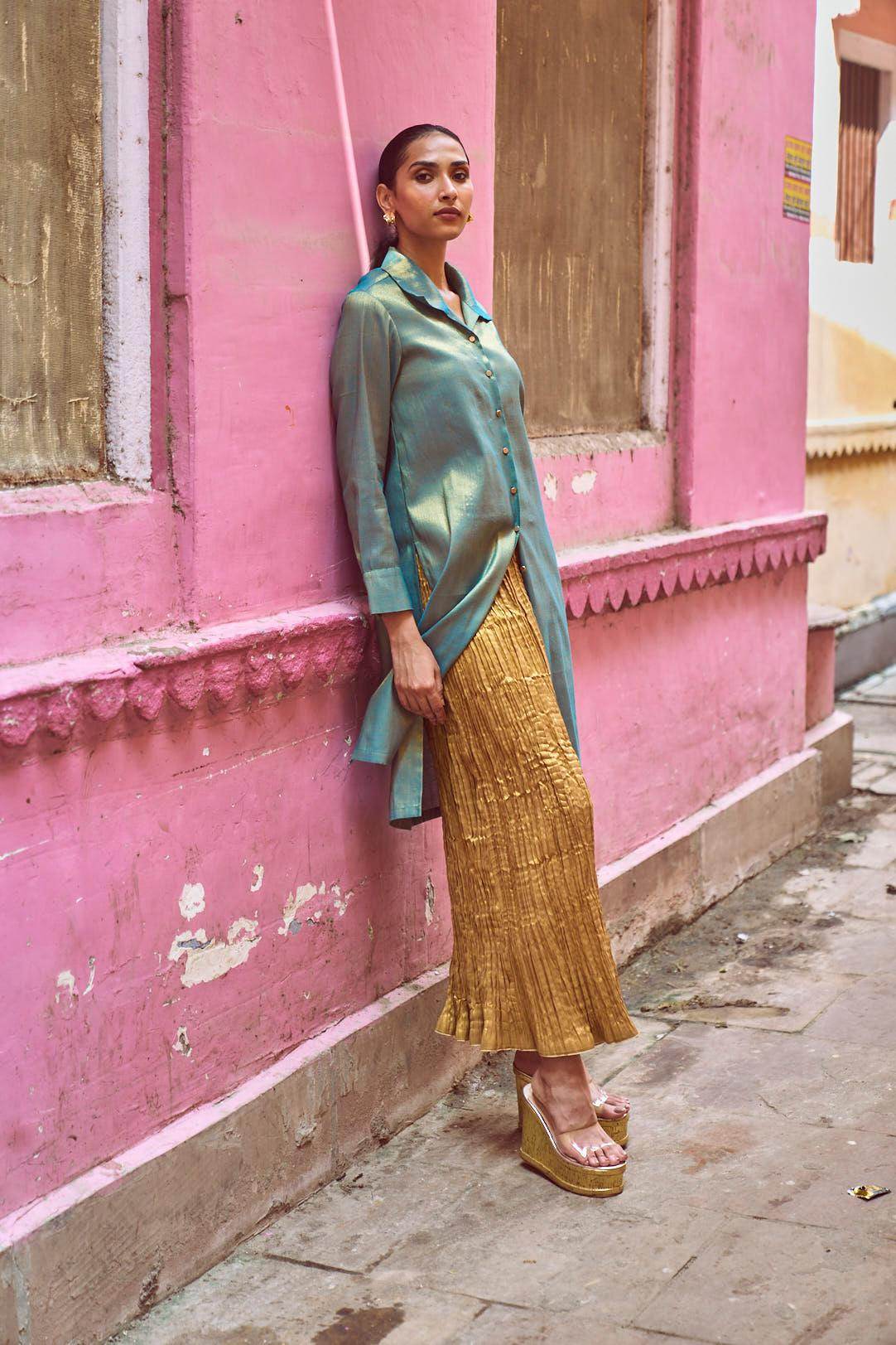 2-TONE LONGLINE TOP - dash and dot