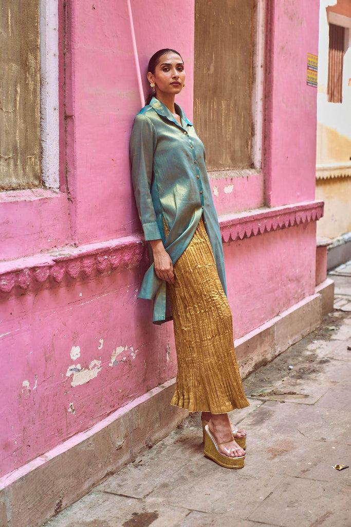 2-TONE LONGLINE TOP - dash and dot dash and dot