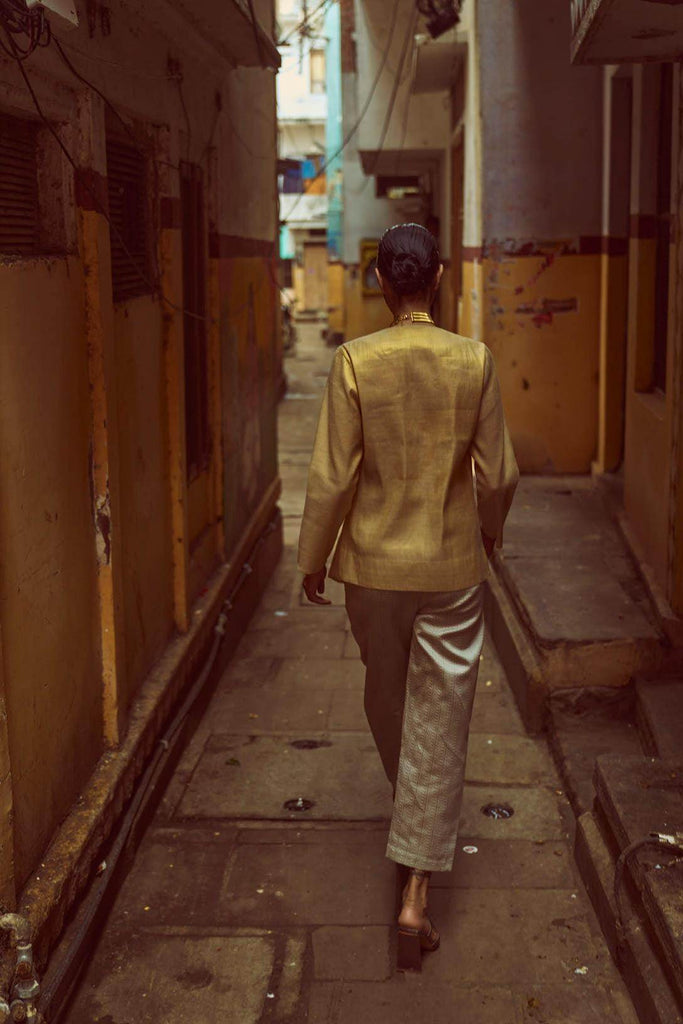 SHIMMER WRAP TOP - dash and dot dash and dot