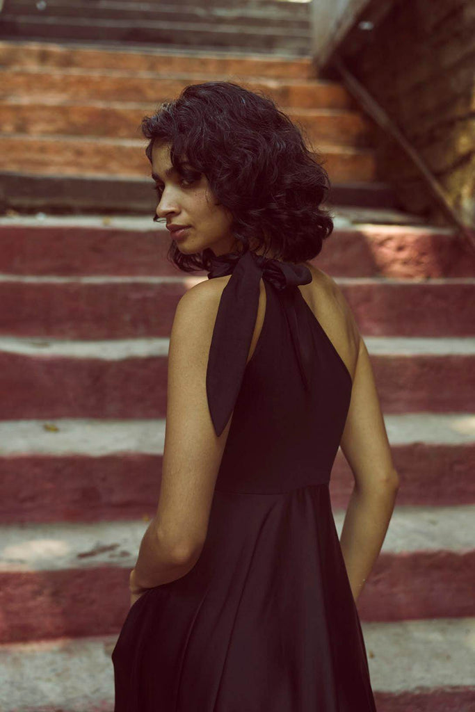 ONE SHOULDER FIT & FLARE GOWN - dash and dot dash and dot