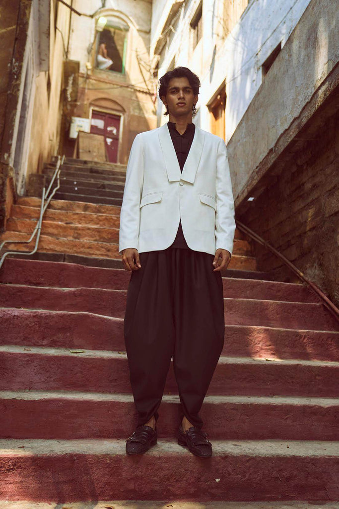 BLACK COWL PANTS - dash and dot dash and dot