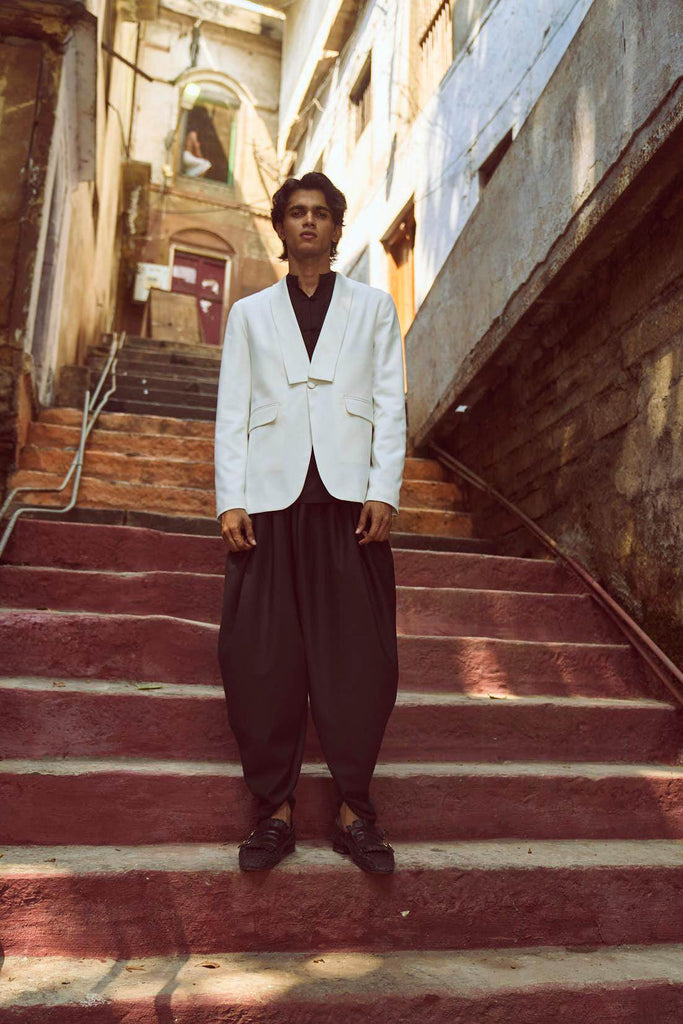 WHITE TUX - dash and dot dash and dot