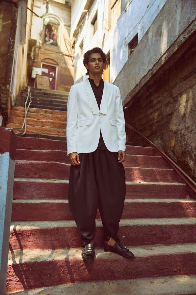 WHITE TUX - dash and dot dash and dot