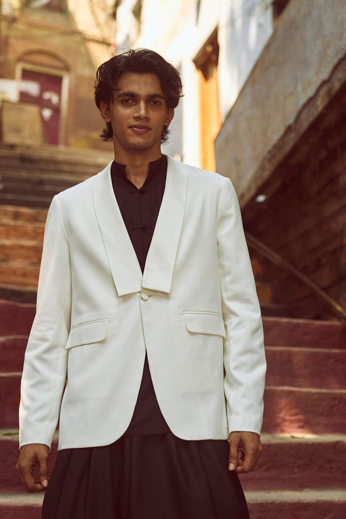 TUXEDO, SHIRT AND COWL PANT SET - dash and dot dash and dot