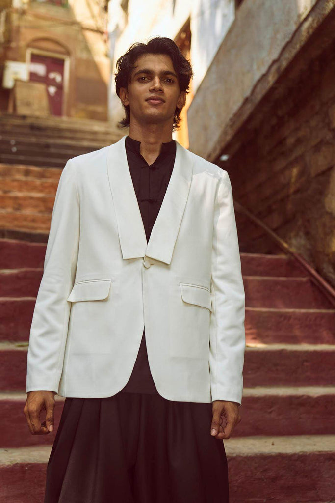 TUXEDO, SHIRT AND COWL PANT SET - dash and dot dash and dot