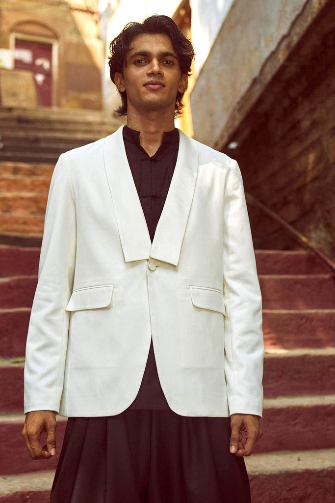 WHITE TUX - dash and dot dash and dot