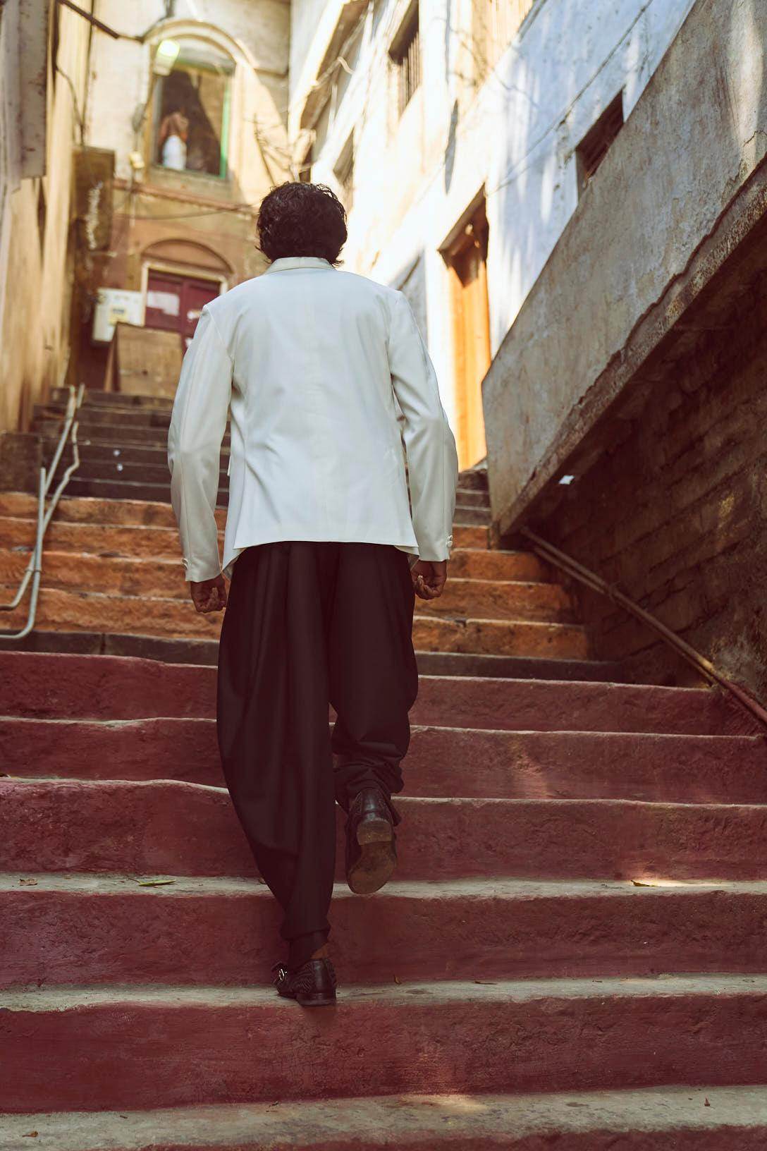 BLACK COWL PANTS - dash and dot