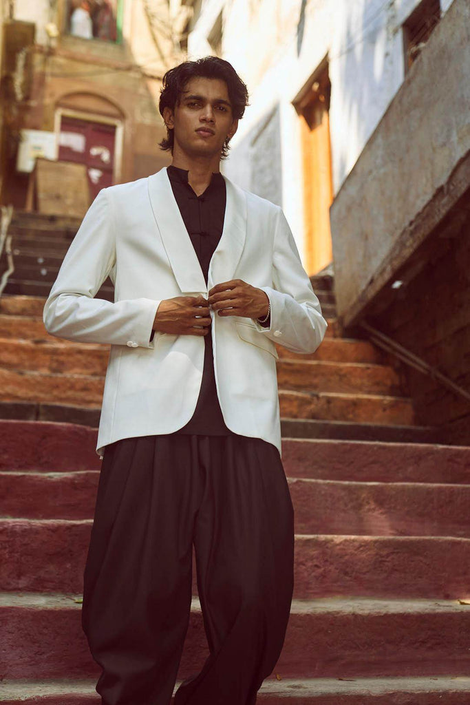 TUXEDO, SHIRT AND COWL PANT SET - dash and dot dash and dot