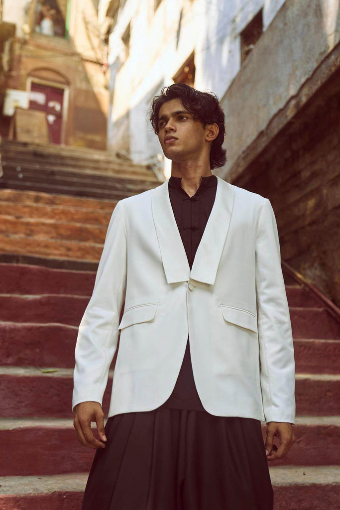 TUXEDO, SHIRT AND COWL PANT SET - dash and dot dash and dot