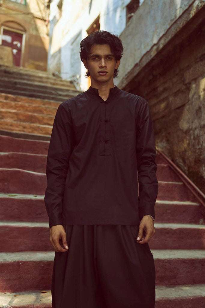 TUXEDO, SHIRT AND COWL PANT SET - dash and dot dash and dot