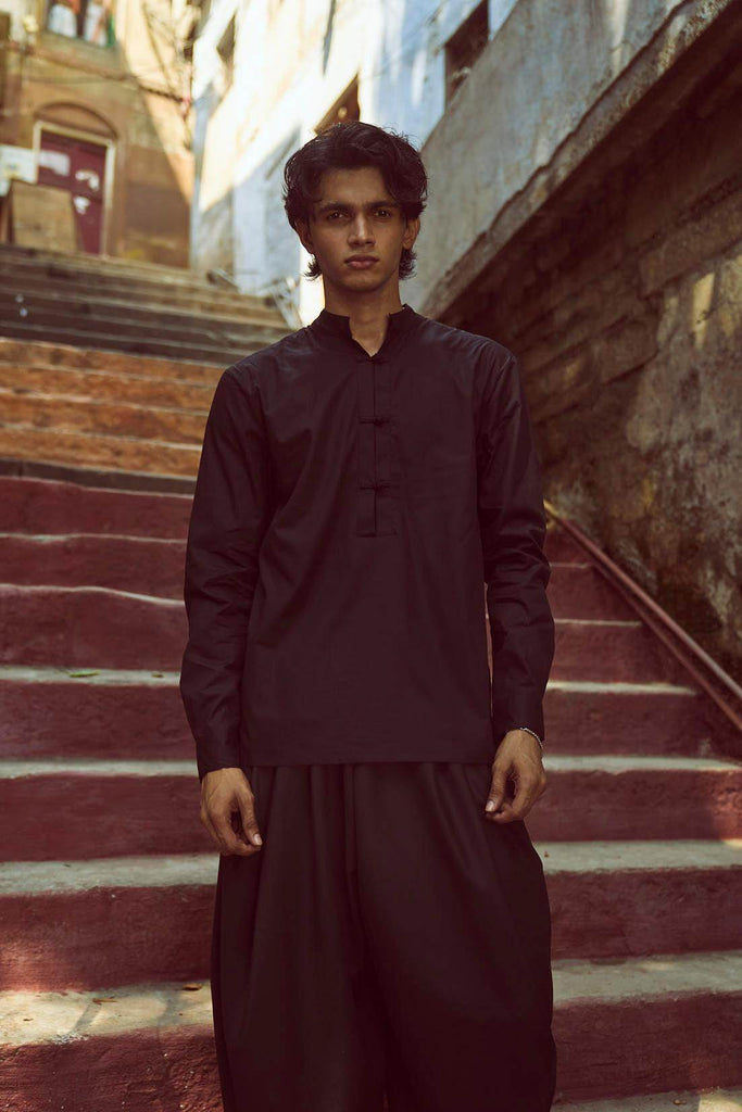 KNOTTED BUTTON POPOVER SHIRT - dash and dot dash and dot