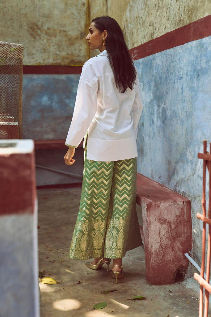 CHANDERI BROCADE PANT - dash and dot dash and dot