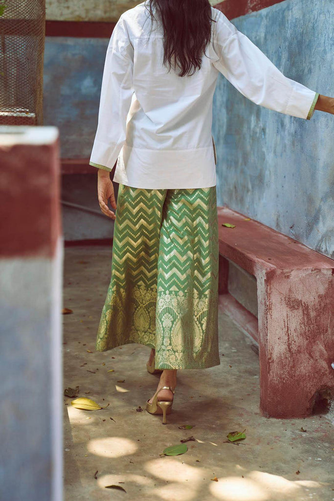 CHANDERI BROCADE PANT - dash and dot dash and dot