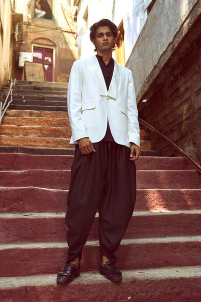 TUXEDO, SHIRT AND COWL PANT SET - dash and dot