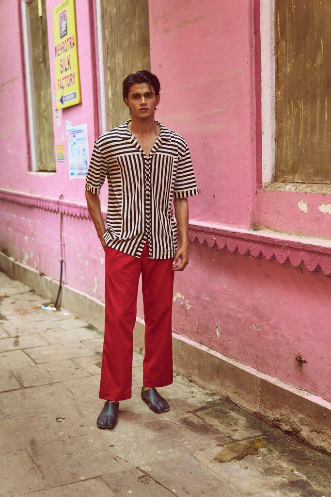 RED PANT - dash and dot dash and dot