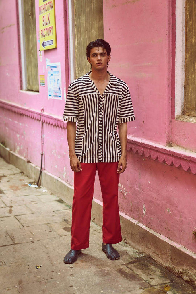 RED PANT - dash and dot dash and dot