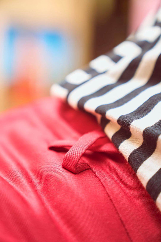 RED PANT - dash and dot dash and dot