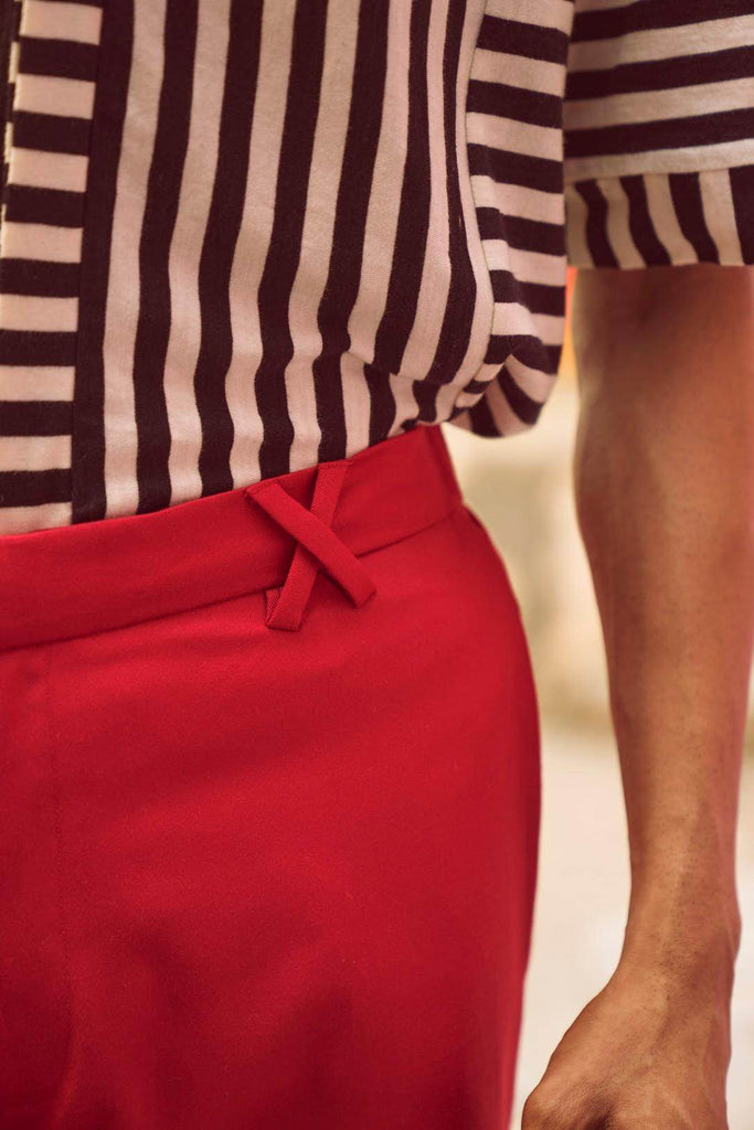 RED PANT - dash and dot dash and dot