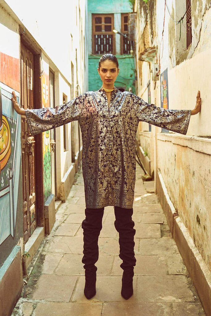 FOIL PRINT SHIRT DRESS - dash and dot dash and dot