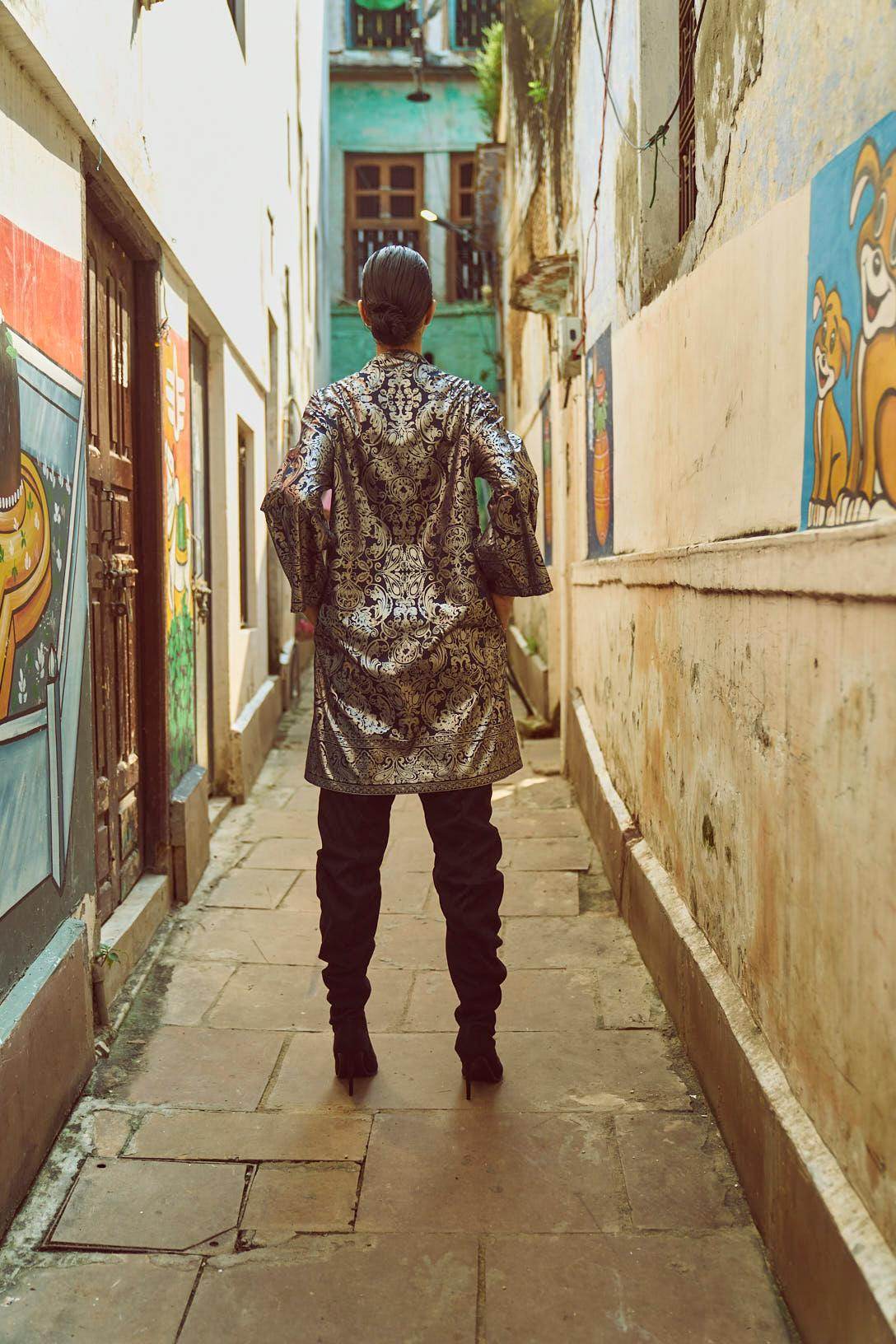 FOIL PRINT SHIRT DRESS - dash and dot