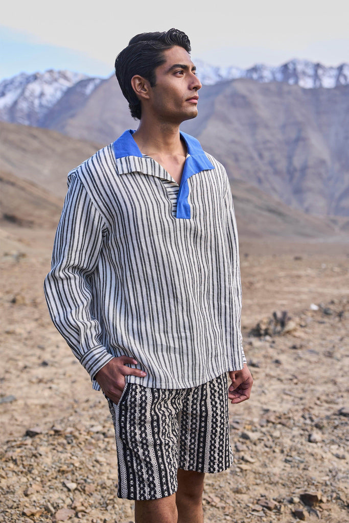 JACQUARD STRIPE LACE SHORTS - dash and dot dash and dot