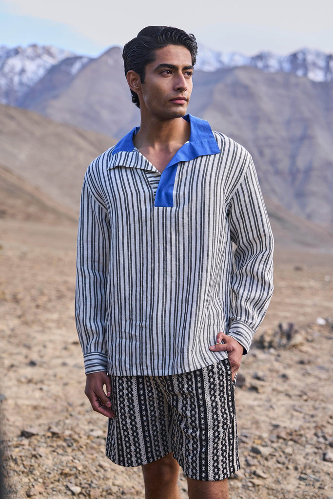 JACQUARD STRIPE LACE SHORTS - dash and dot dash and dot