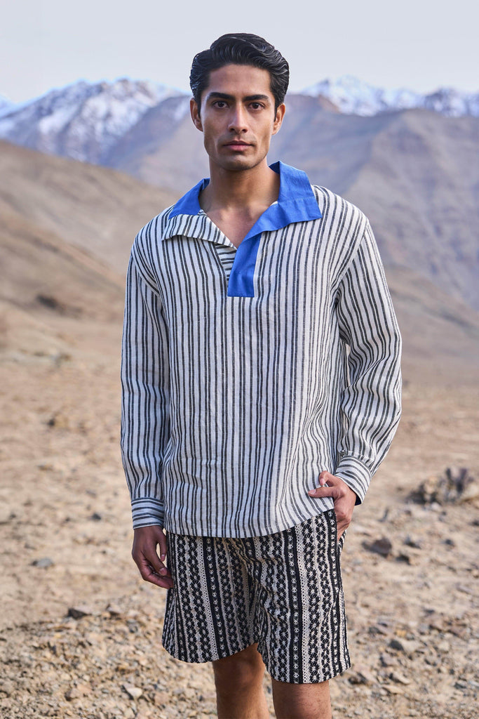 JACQUARD STRIPE LACE SHORTS - dash and dot dash and dot