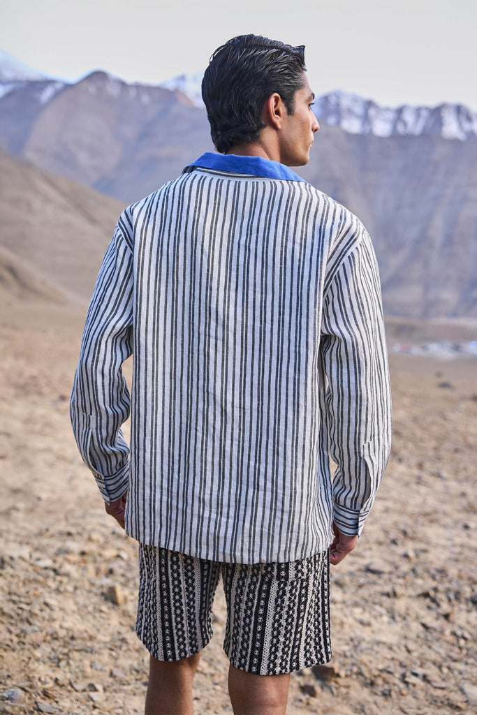 JACQUARD STRIPE LACE SHORTS - dash and dot dash and dot