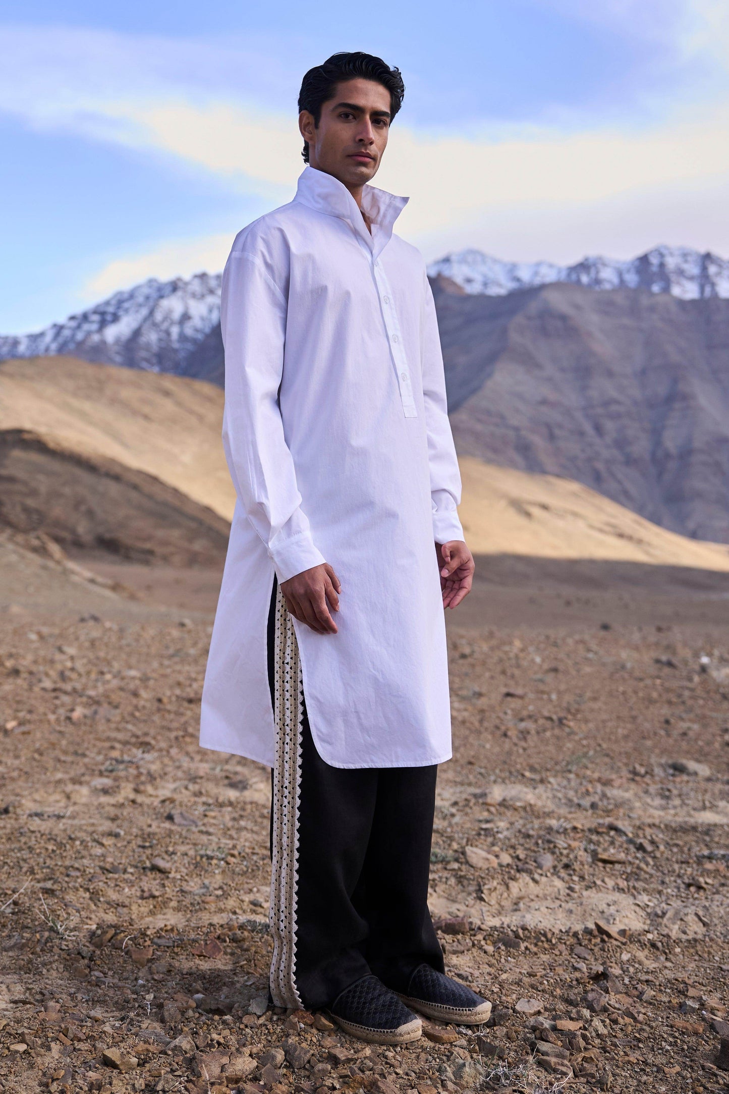 POPLIN LONGLINE SHIRT - dash and dot