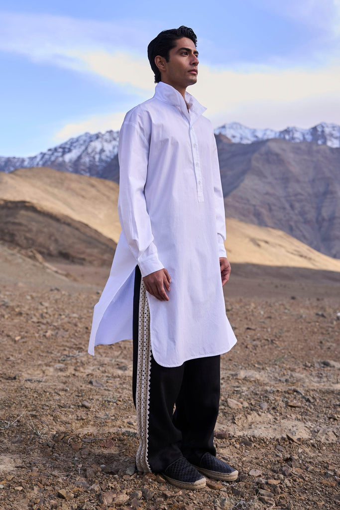 POPLIN LONGLINE SHIRT - dash and dot dash and dot