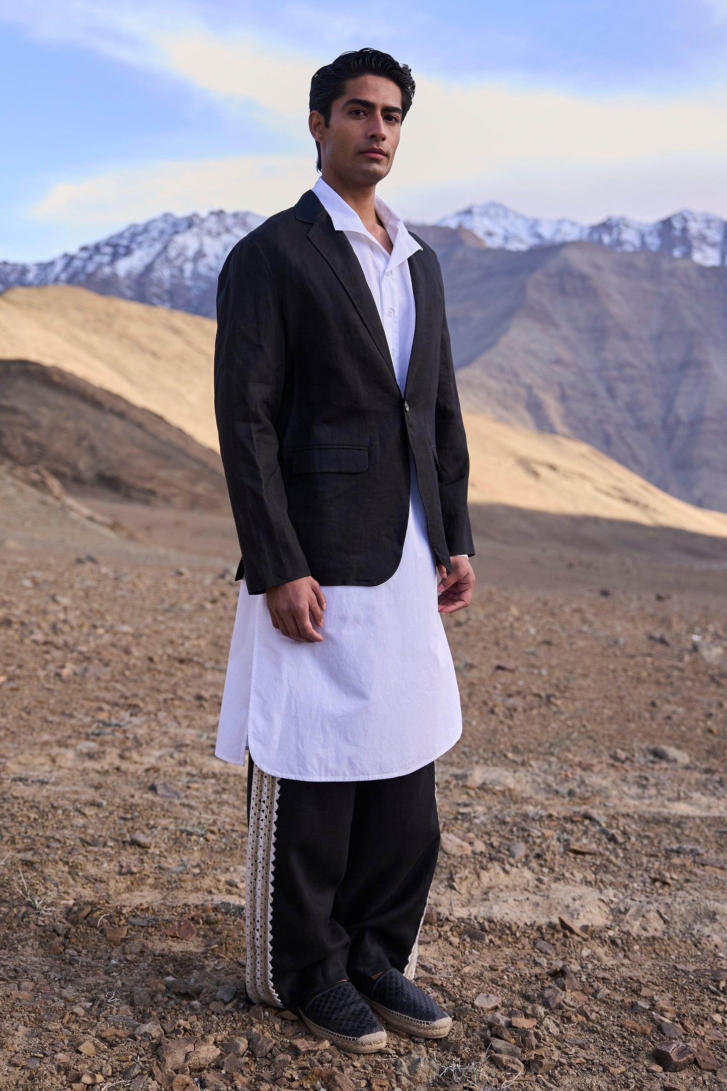 POPLIN LONGLINE SHIRT - dash and dot